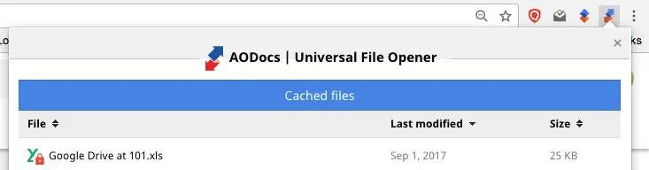Screenshot of the UFO pop-up showing a file with a red padlock on it.