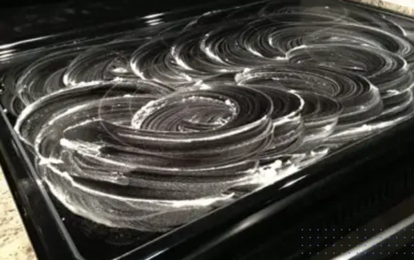 baking soda on glass cooktop