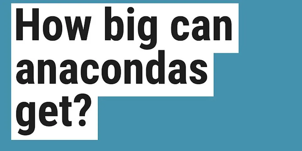 How big can anacondas get