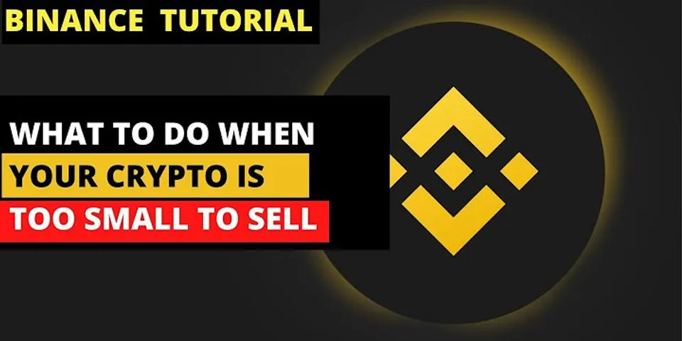 How do I withdraw a small amount in Binance?