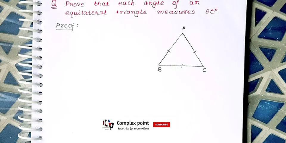How do you find the angle of an equilateral triangle?
