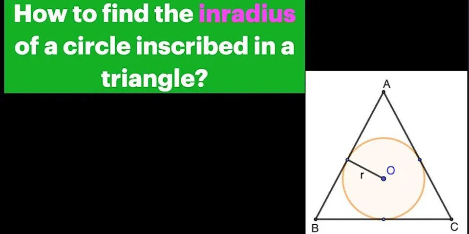 How do you get the equation of a circle inscribed in a triangle?