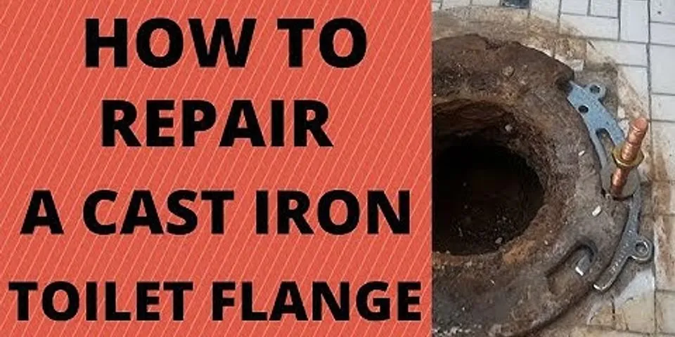 How do you replace a cast iron toilet flange?