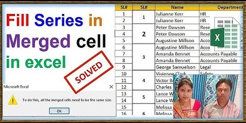 How to apply formula on merged cells in Excel