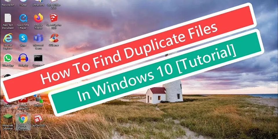 How to find duplicate files in Windows 10 using cmd