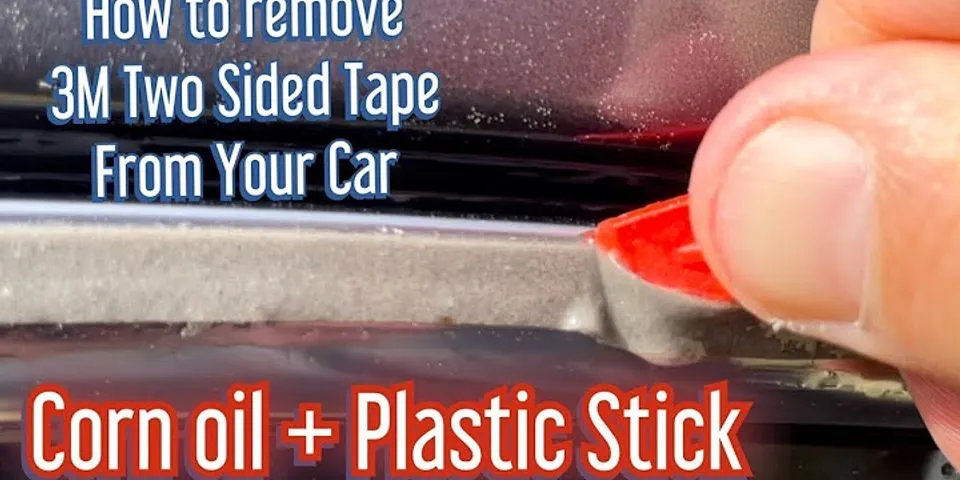 How to remove 3M tape without damaging paint