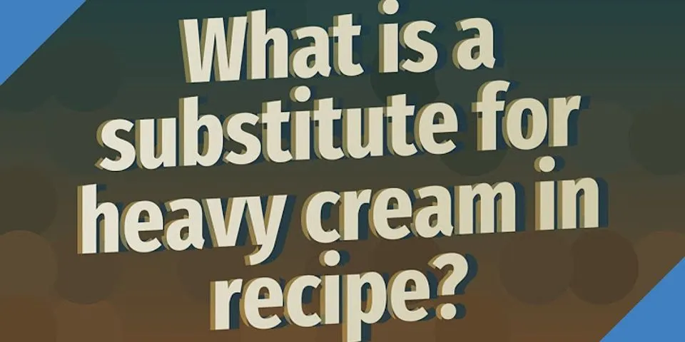 What is a substitute for pure cream?