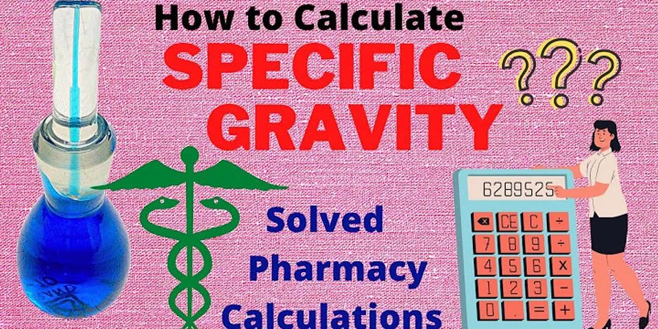 What is the proper formula for calculating specific gravity?