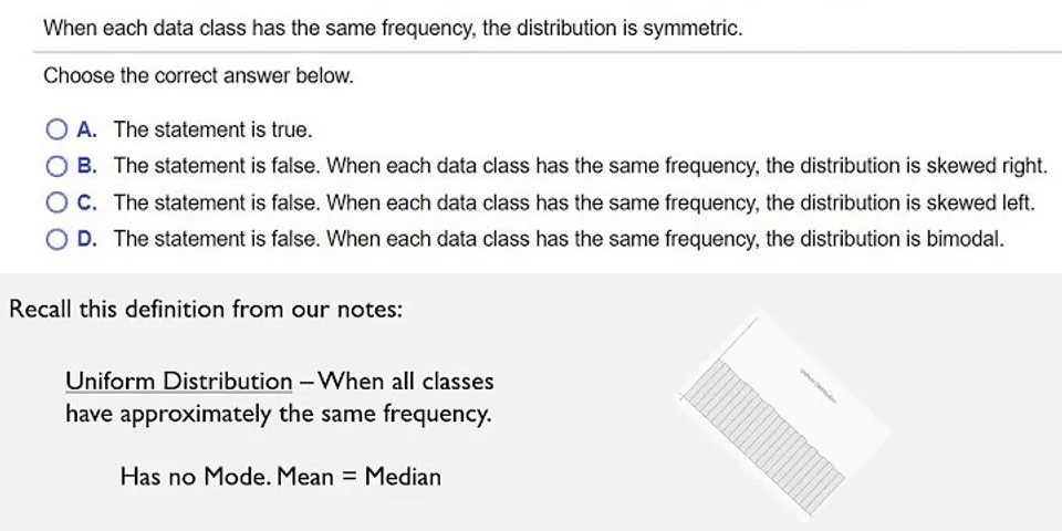 When each data class has the same frequency?